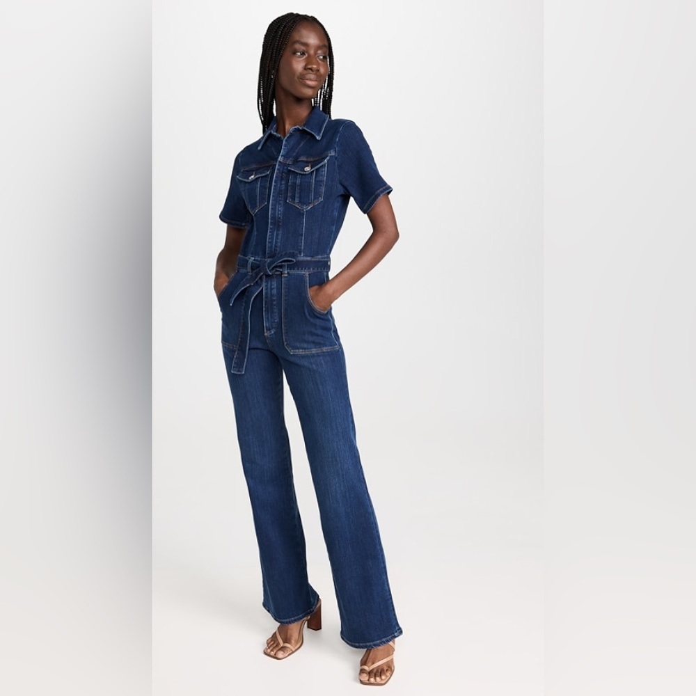 FRAME Denim Le Bardot Jumpsuit (Large)
